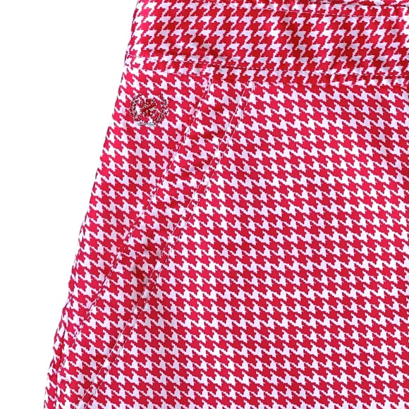 Izod women's pink houndstooth stretch golf skirt w/pockets size 14 NWOT ⛳️ - Picture 4 of 11